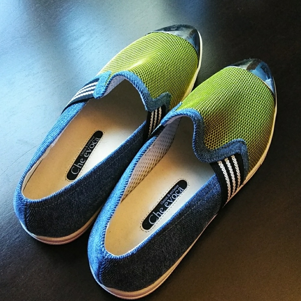 Che evoca Slim Zebra Nickel Slip On Leather